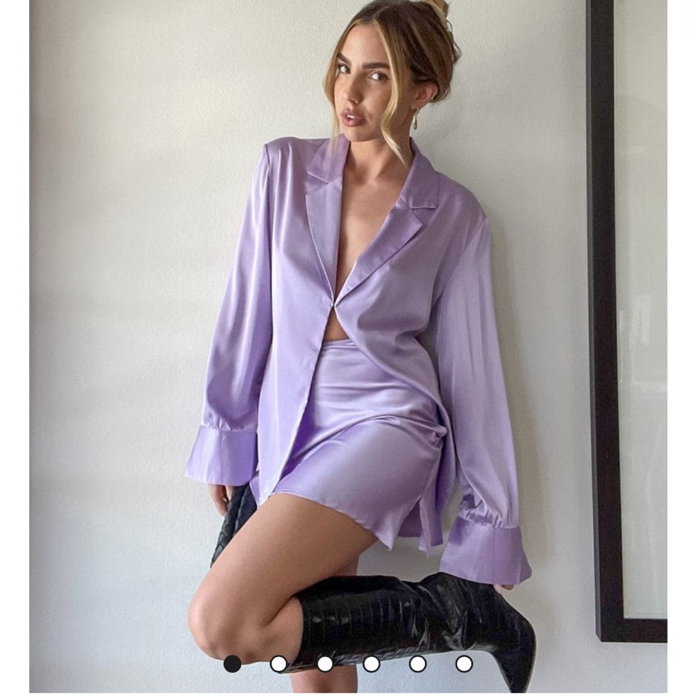 Silk Lavender Blazer